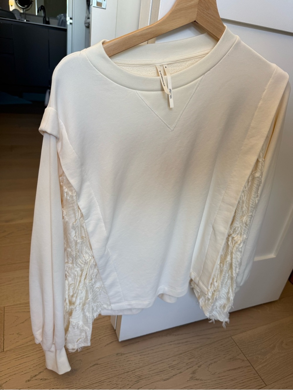 Another Women’s Cream Long-Sleeve Pullover Top - Picture 4 of 5